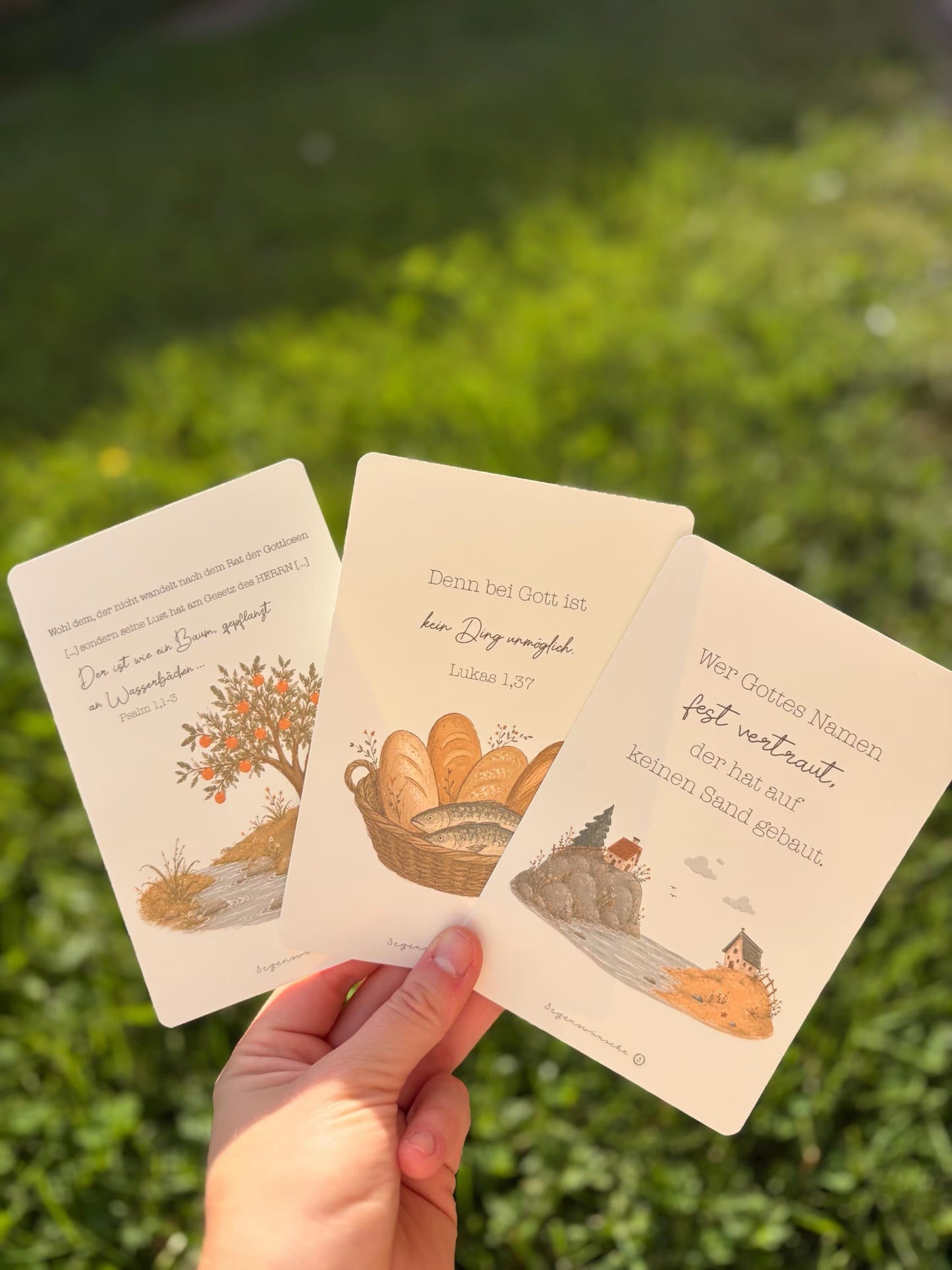 Postkarten Set "Gottvertrauen", christliche Karten zum Geburtstag, Verlobung, Hochzeit