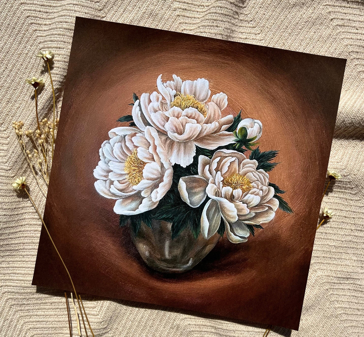Kunstdruck | Ölgemälde | Pfingstrosen Gemälde | art print | Wanddekoration