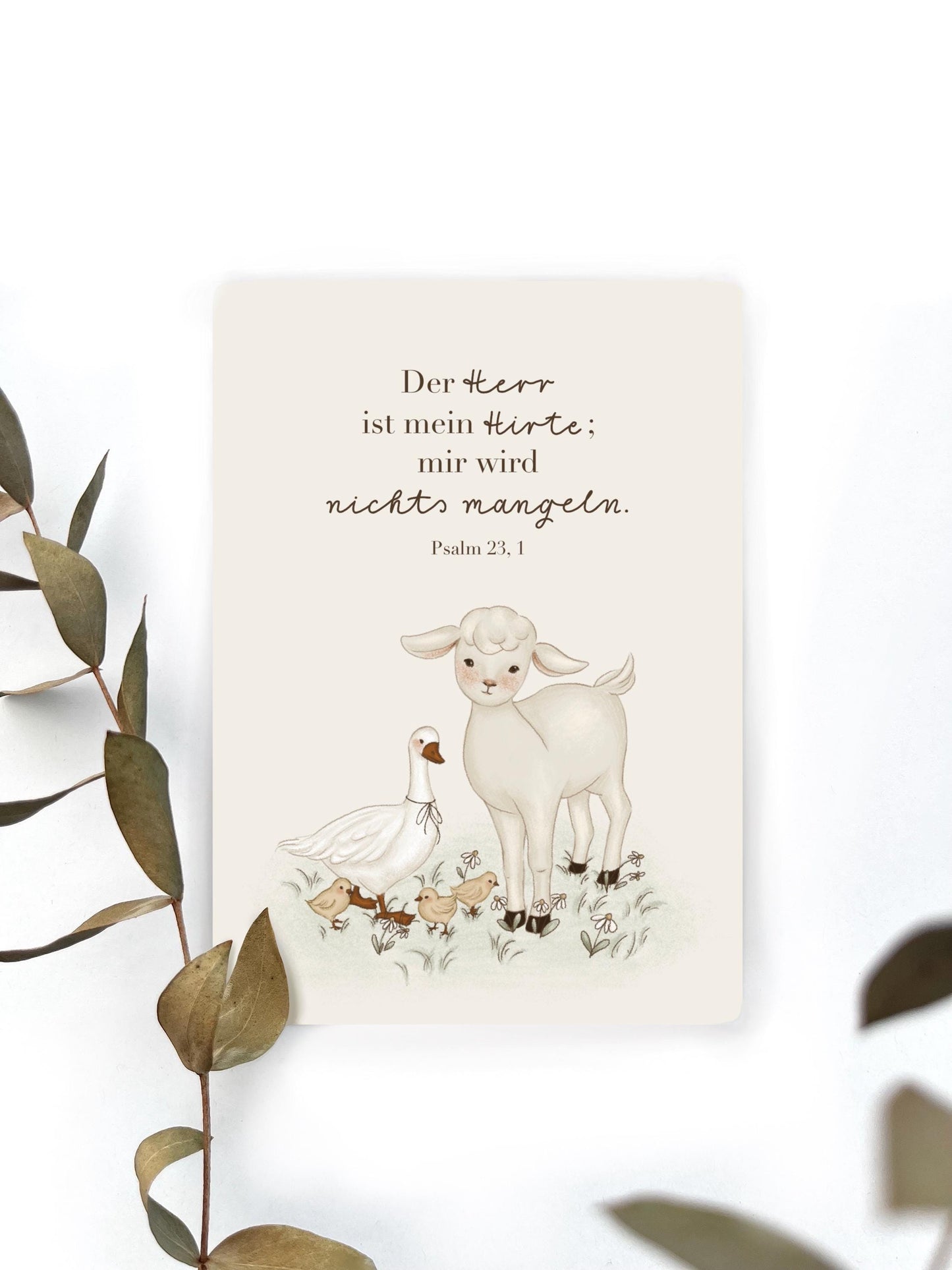 Kinder Postkarte Psalm 23,1 Karte zur Geburt, Einschulung, Kindergeburtstag