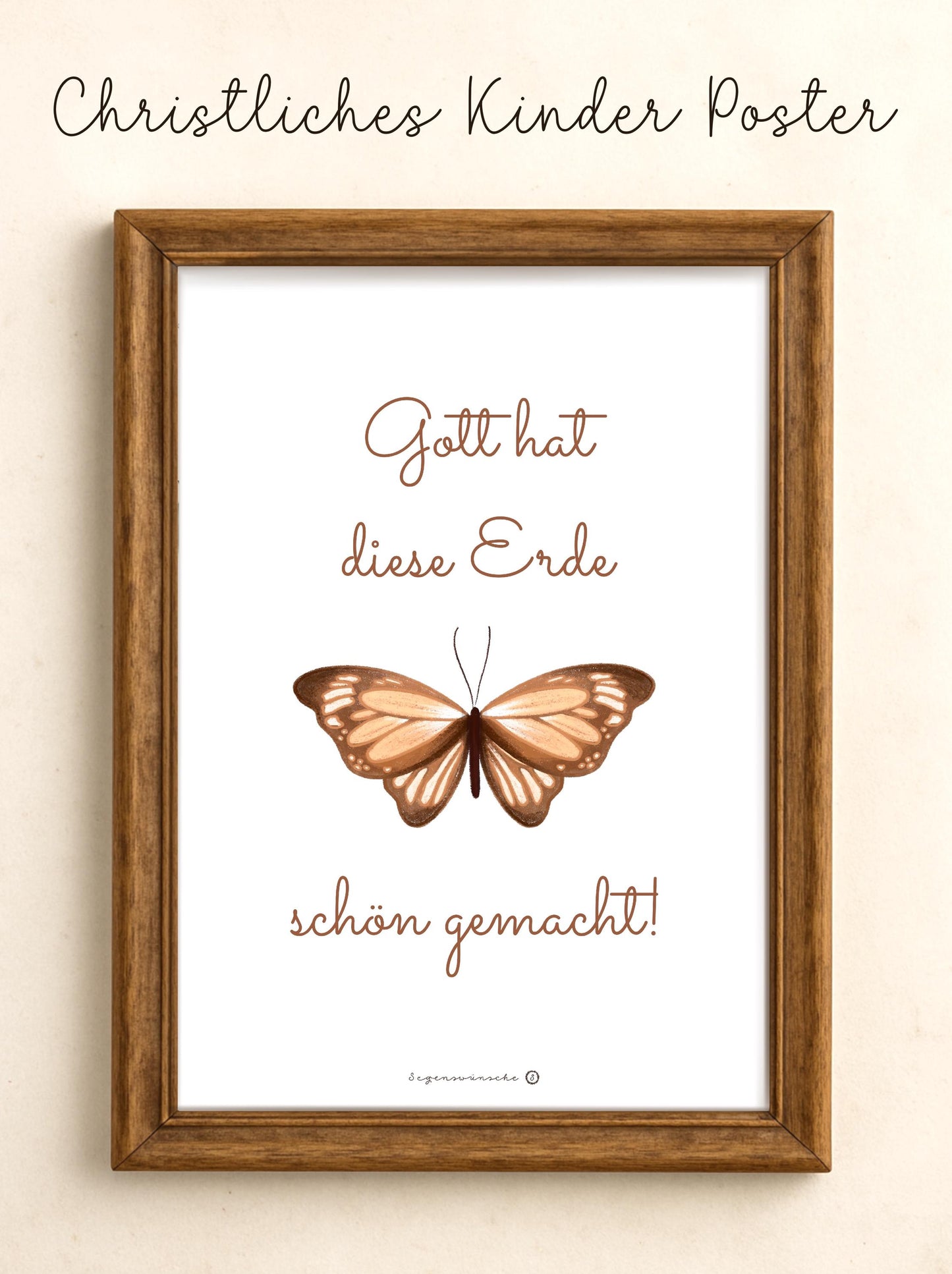 Christliches Poster für Kinder Bibelvers Mädchenzimmer Christliches Geschenk zur Geburt Kinderzimmer Wanddekoration Babyzimmer