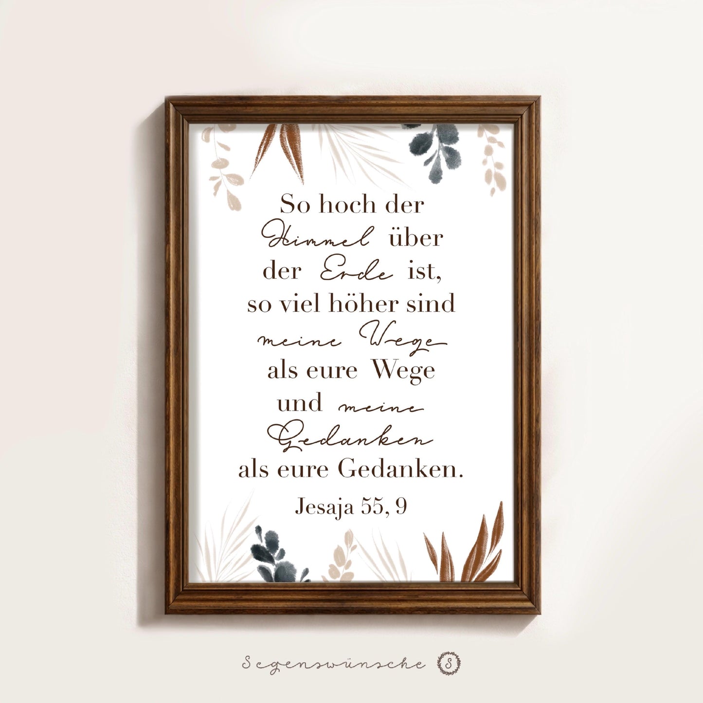 Christliche Poster | Bibelvers | Christliches Geschenk | Wanddekoration