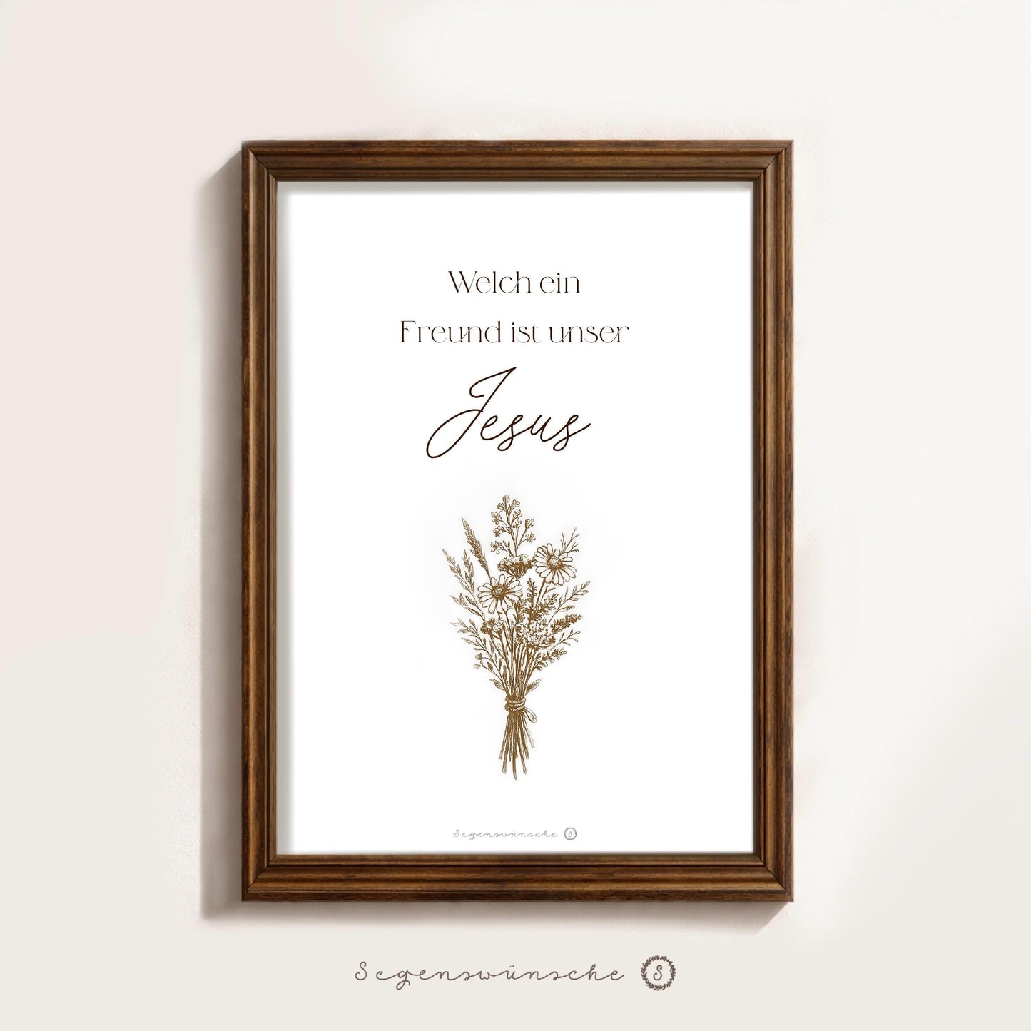 Christliche Poster „Welch ein…“ Wildblumen Christliches Geschenk Glaube Zitate Geburtstag Wandkunst vintage Bibelvers Blumen Wanddekoration