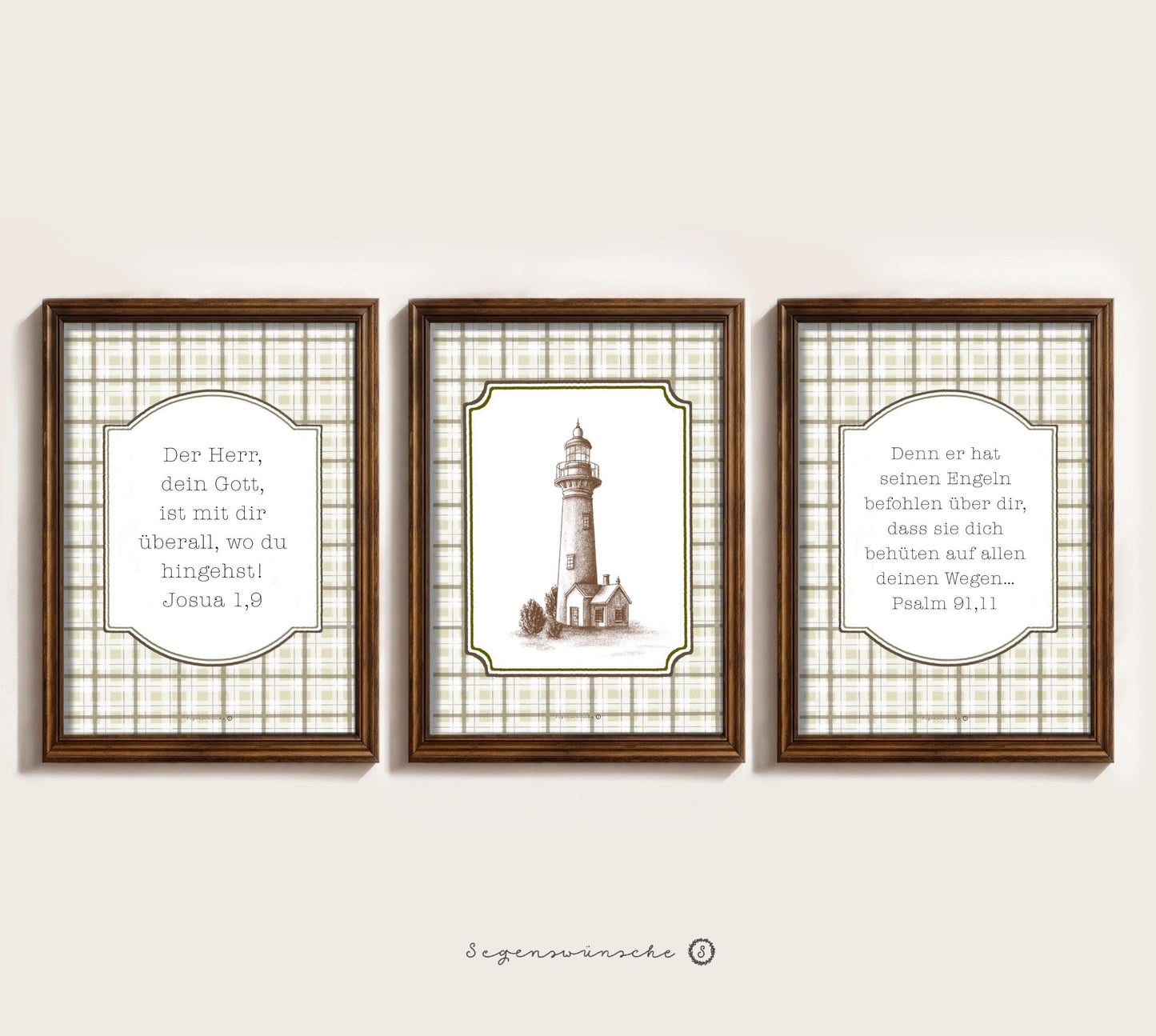 Josua 1,9 – Christliche Poster 3er set mit Bibelversen | christliche Poster kinder Wandbilder christliche poster für jungs Kinderzimmer