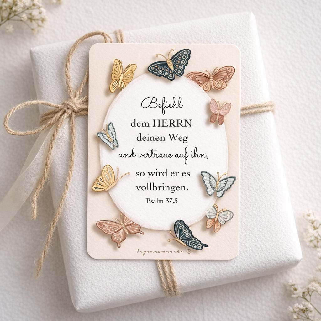 Kinder Postkarte Psalm 37,5 Karte zum Geburtstag