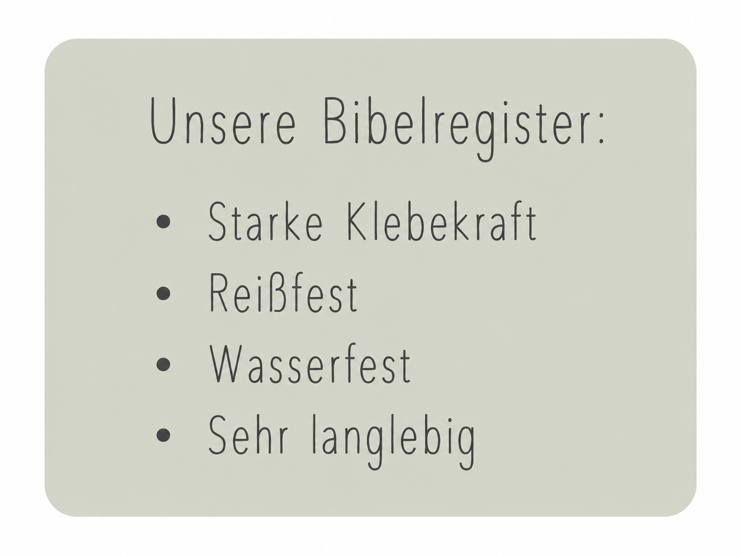 Bibelregister – Grün