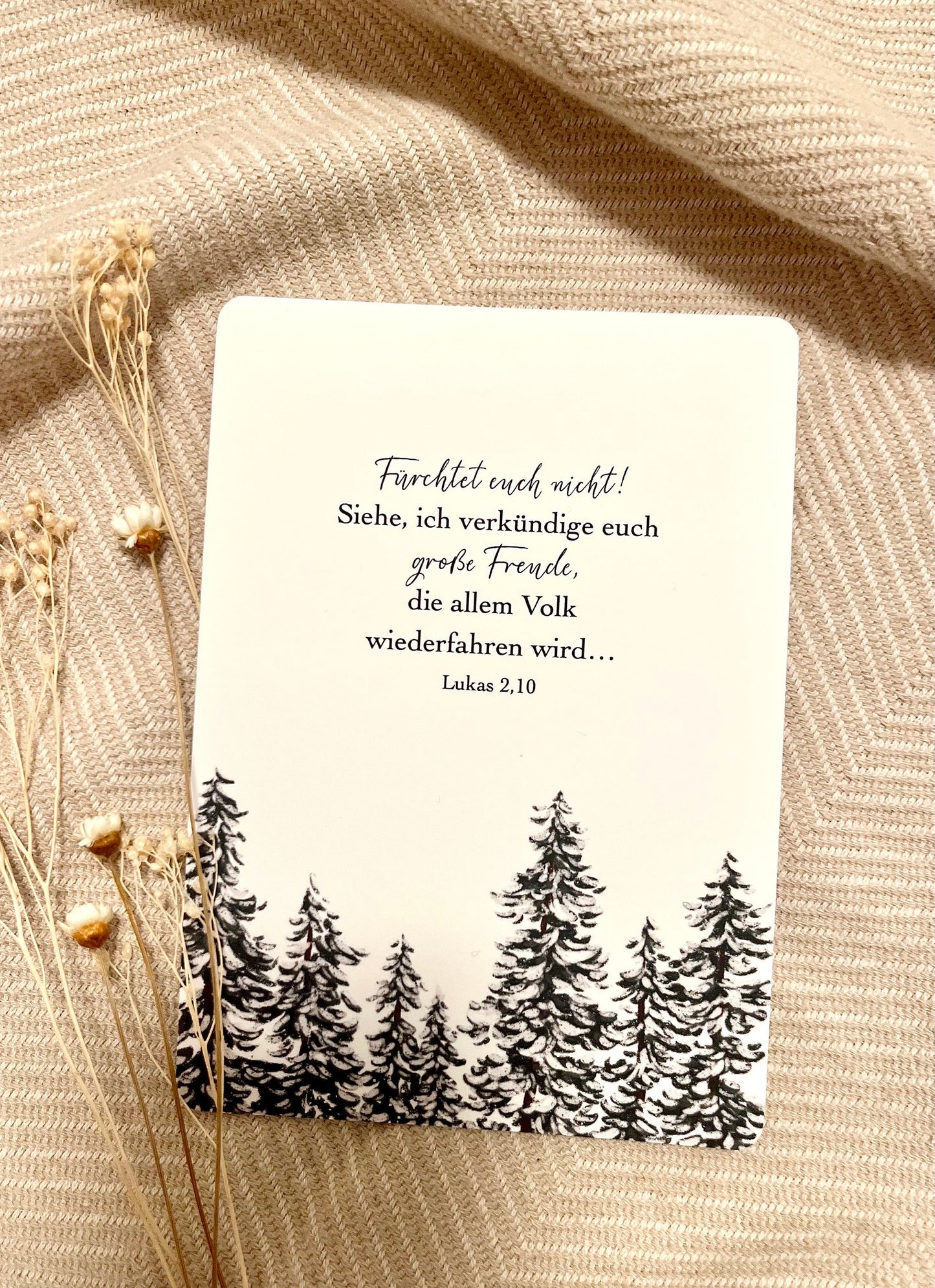 Postkarte Lukas 2,10, Karte zu Weihnachten