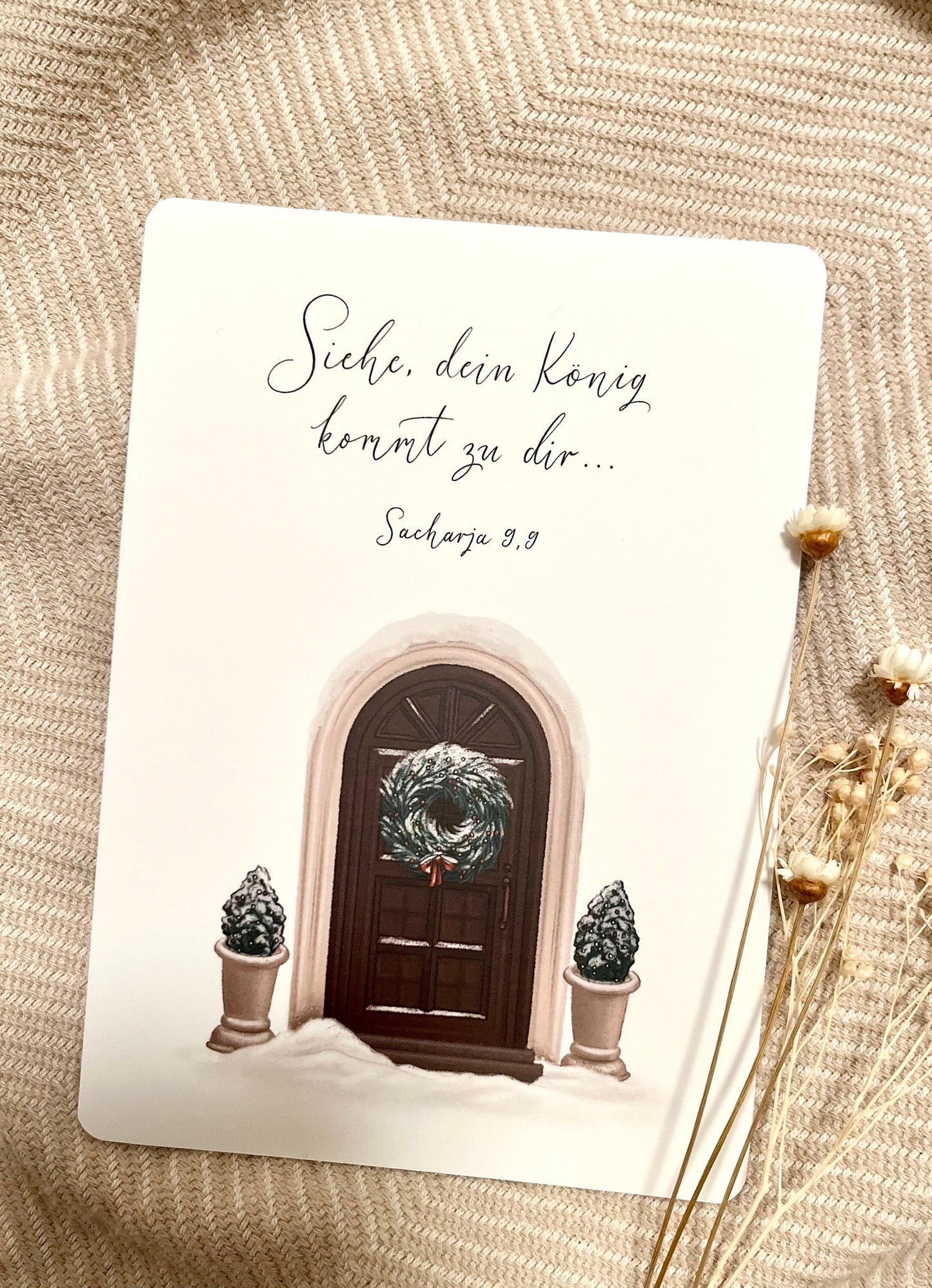 Postkarte Sacharja 9,9 Karte zur Weihnachten