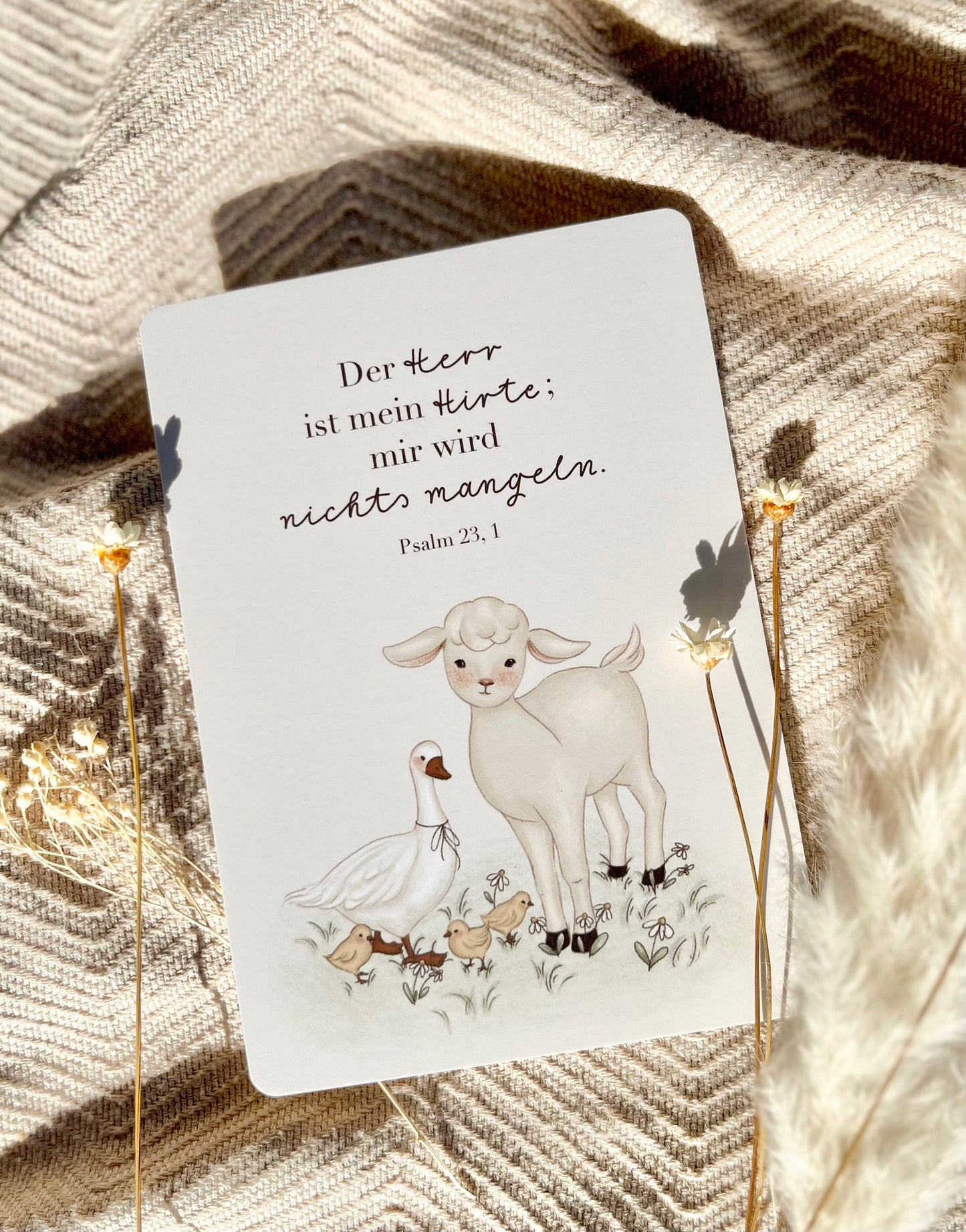 Kinder Postkarte Psalm 23,1 Karte zur Geburt, Einschulung, Kindergeburtstag