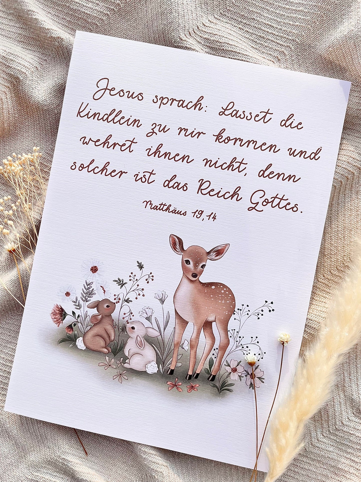 Christliches Kinder Poster | Bibelvers | Christlich Geschenk | Kinderzimmer Deko