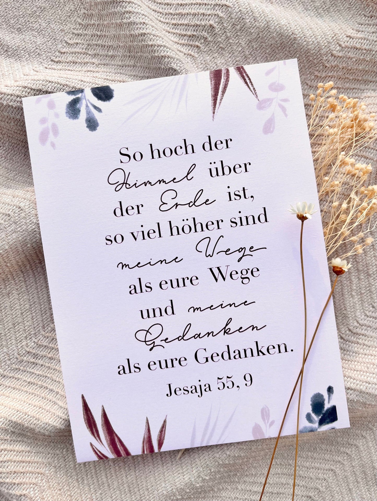 Christliche Poster | Bibelvers | Christliches Geschenk | Wanddekoration