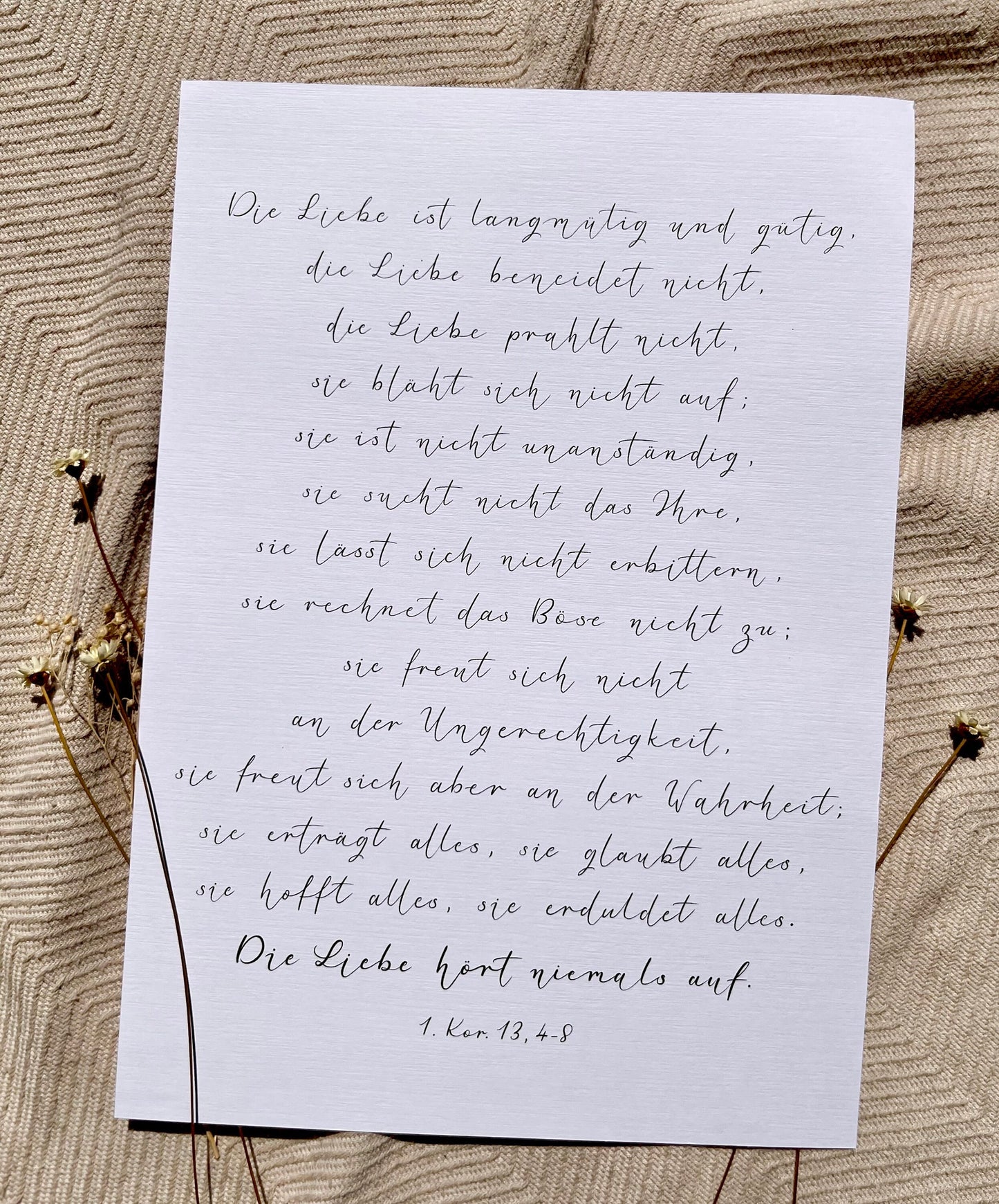 Christliche Poster christlich| Bibelvers | 1. Korinther 13 | Christliches Geschenk | Wanddekoration,  Geschenke mit Bibelvers