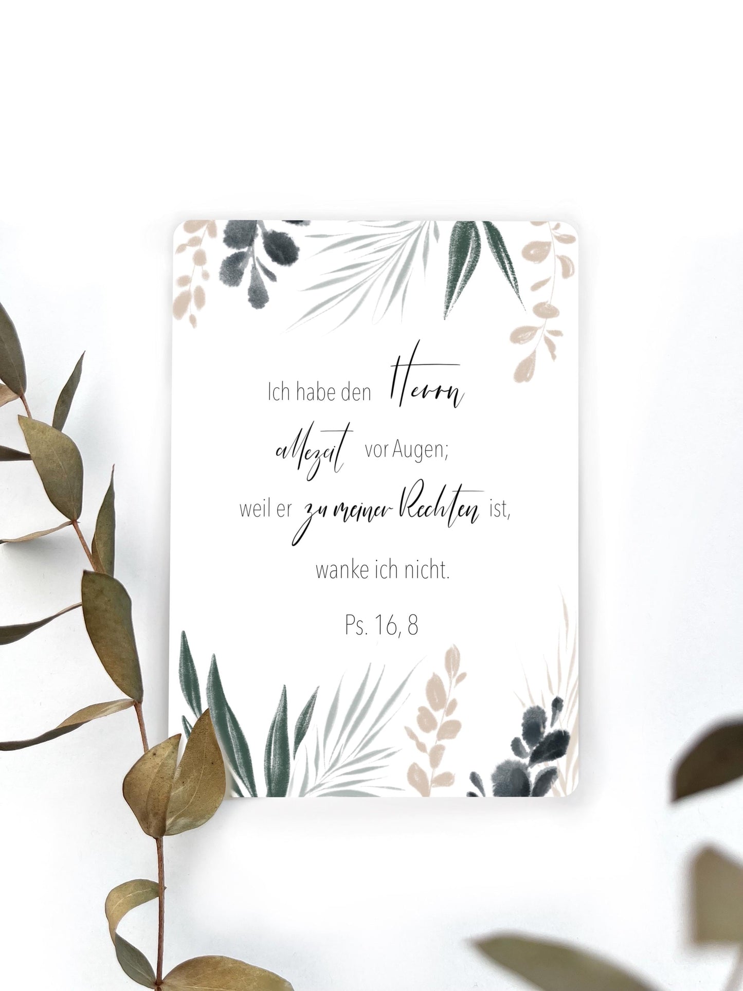 Postkarte Psalm 16,8  Karte zum Geburtstag, Verlobung, Hochzeit