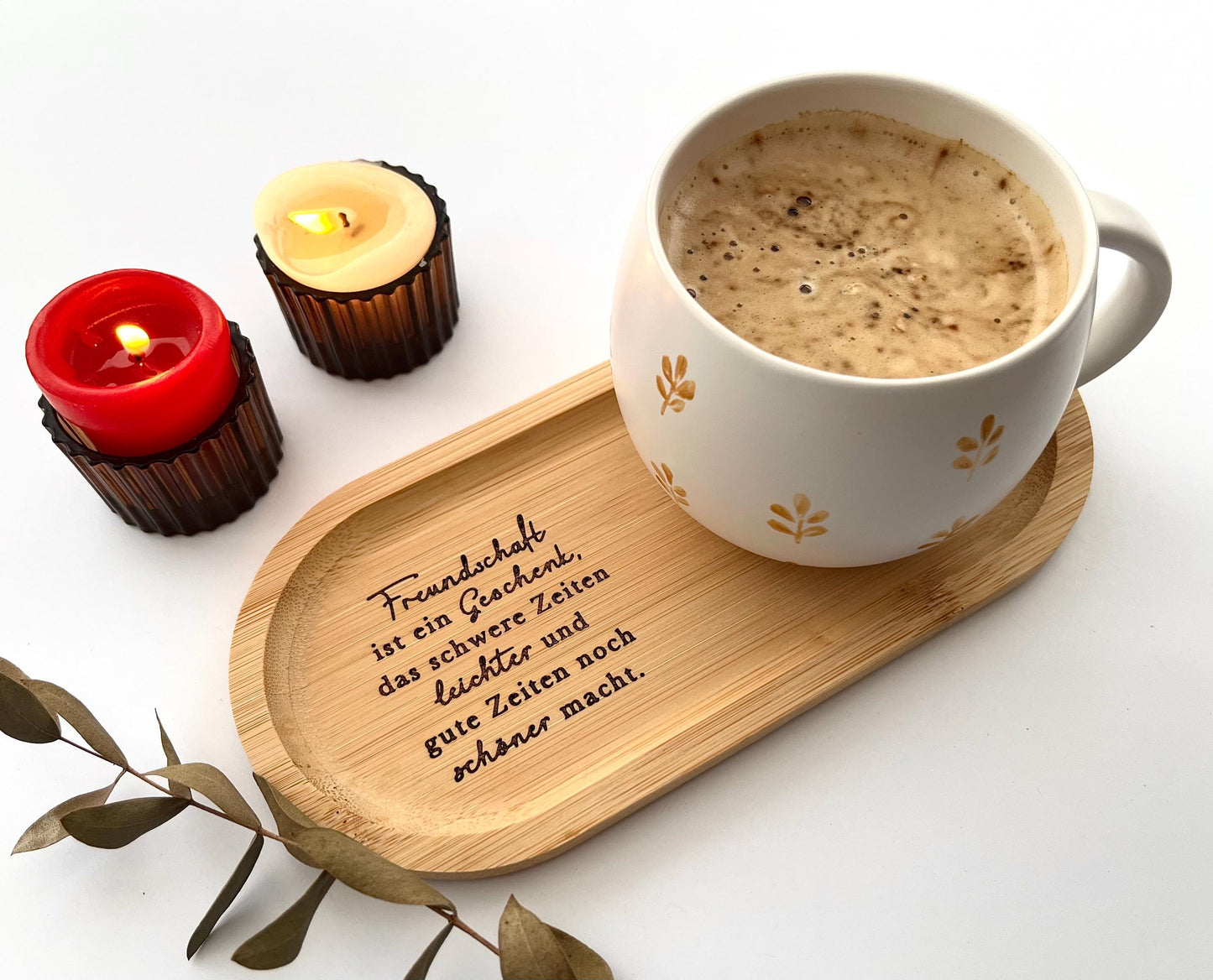 Beste Freundin persönliches Geschenk | Tablett mit Gravur Freundschaft | Geburtstag Weihnachten | Kleine Aufmerksamkeit | Holz Deko