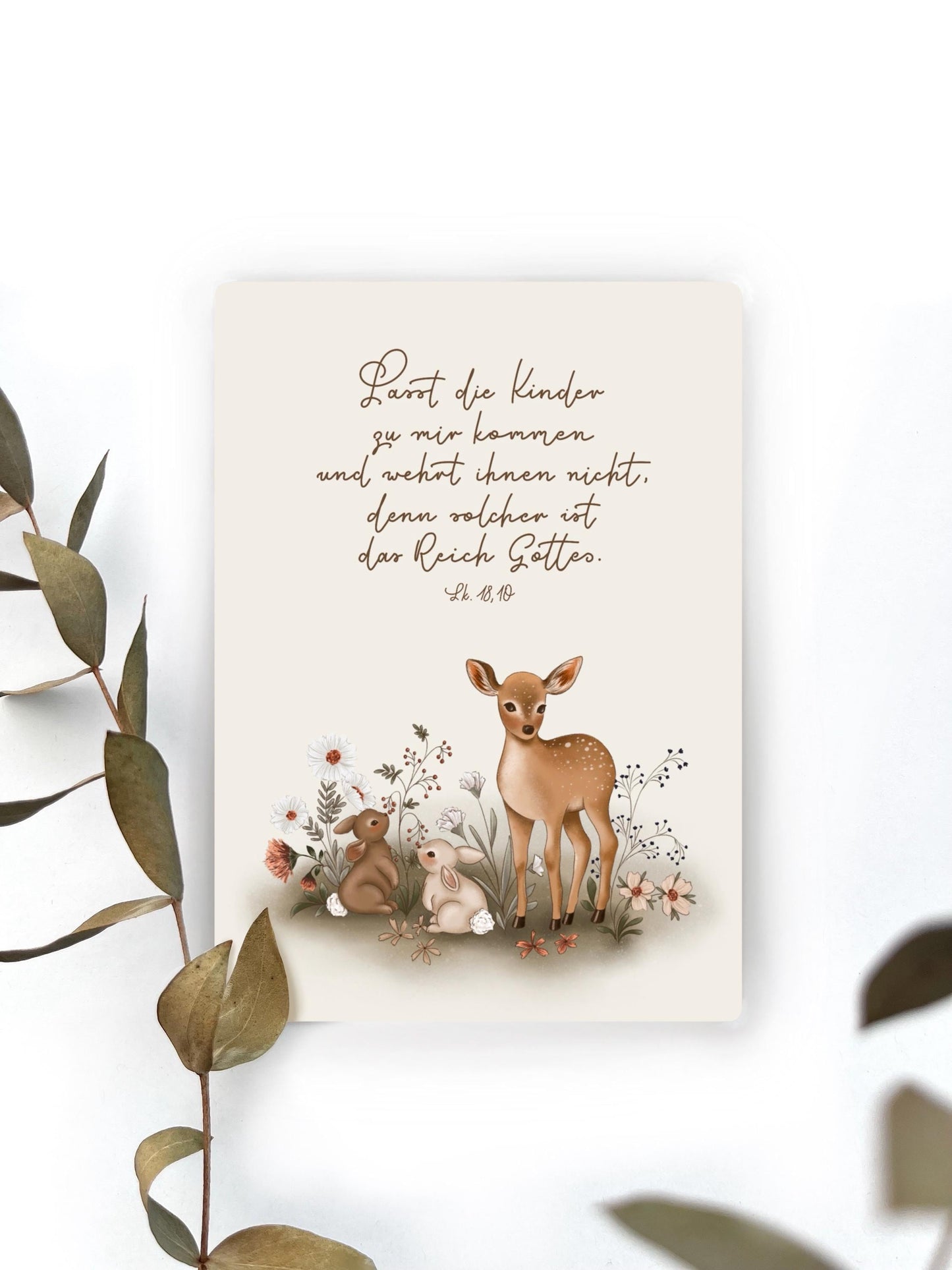 Kinder Postkarte Lukas 18,10 Karte zur Geburt, Einschulung, Kindergeburtstag