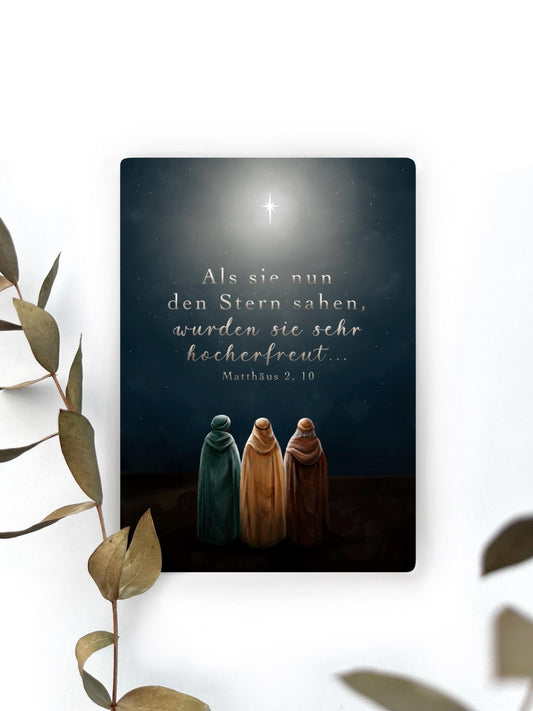 Postkarte Matthäus 2,10, Karte zu Weihnachten