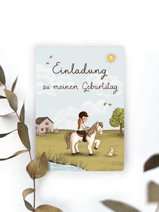 Kinder Postkarte Einladung zum Geburtstag