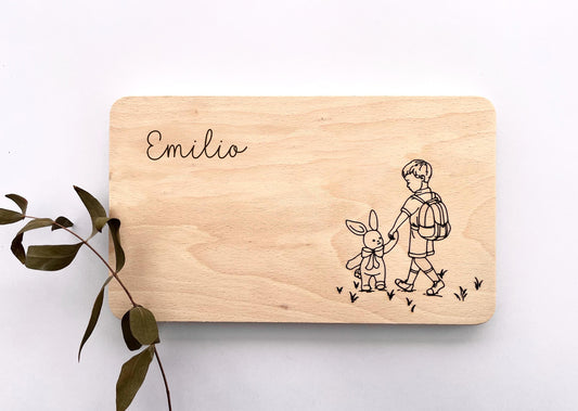 Frühstücksbrett personalisiert, Wunschname Geschenk Kinder, christliche Baby Geschenk Idee personalisiertes Geschenk Kinder, personalisiert