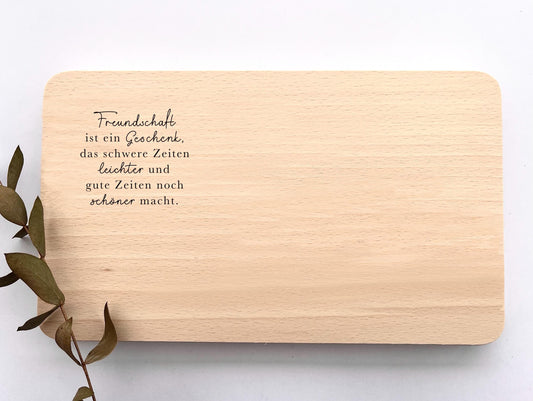 Schneidebrett, Beste Freundin persönliches Geschenk, Brett mit Gravur Freundschaft | Geburtstagsgeschenk | Kleine Aufmerksamkeit