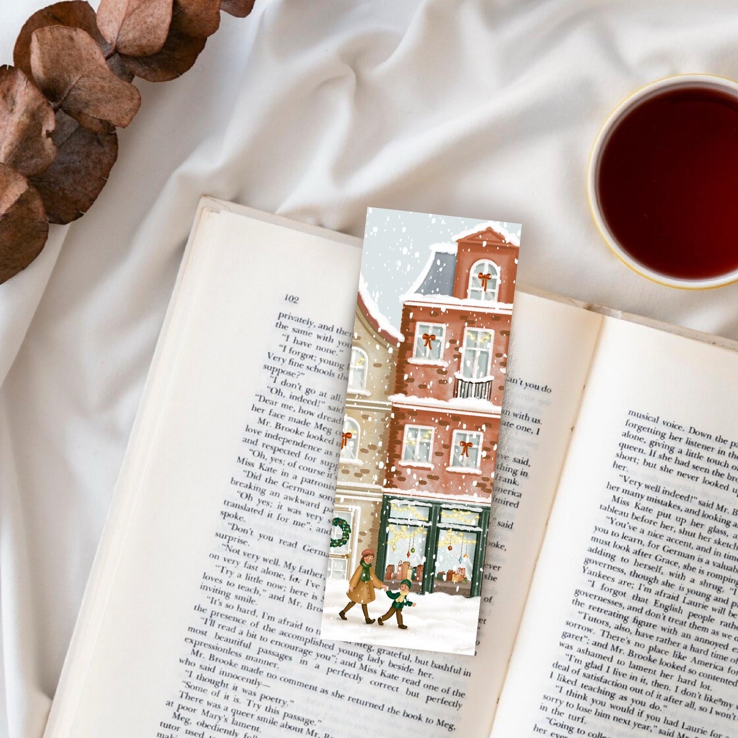 Winter Lesezeichen aquarell vintage weihnachts Lesezeichen Geschenk Lese Buch Zubehör Bücherliebe winterliche Lesezeichen Geschenk buchfreun