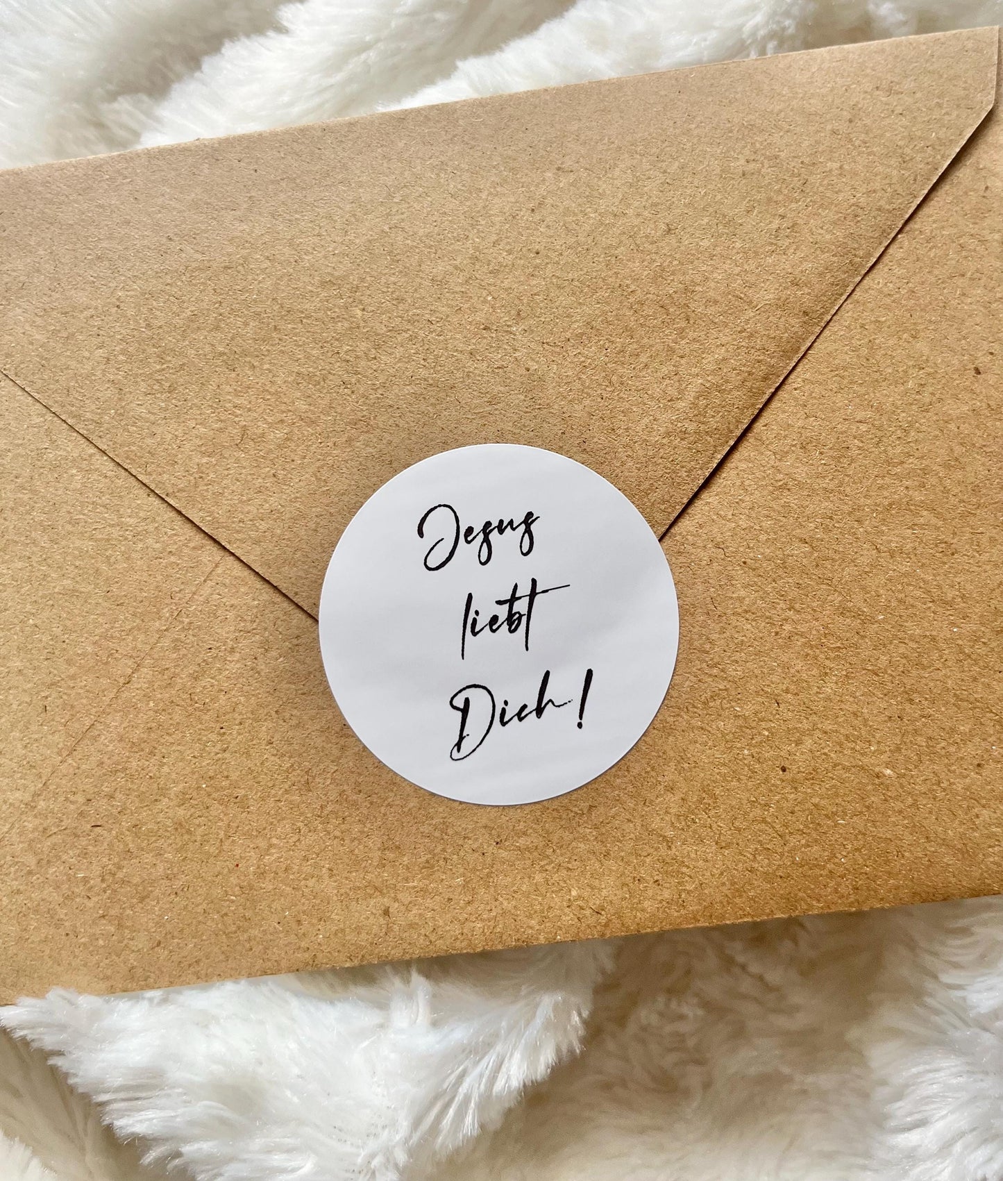 Jesus liebt dich Sticker rund, Christlicher Aufkleber Glaubensbotschaft Geschenk für Christen Aufkleber Glaube Hoffnung Liebe