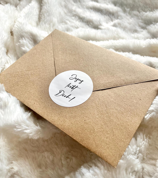 Jesus liebt dich Sticker rund, Christlicher Aufkleber Glaubensbotschaft Geschenk für Christen Aufkleber Glaube Hoffnung Liebe