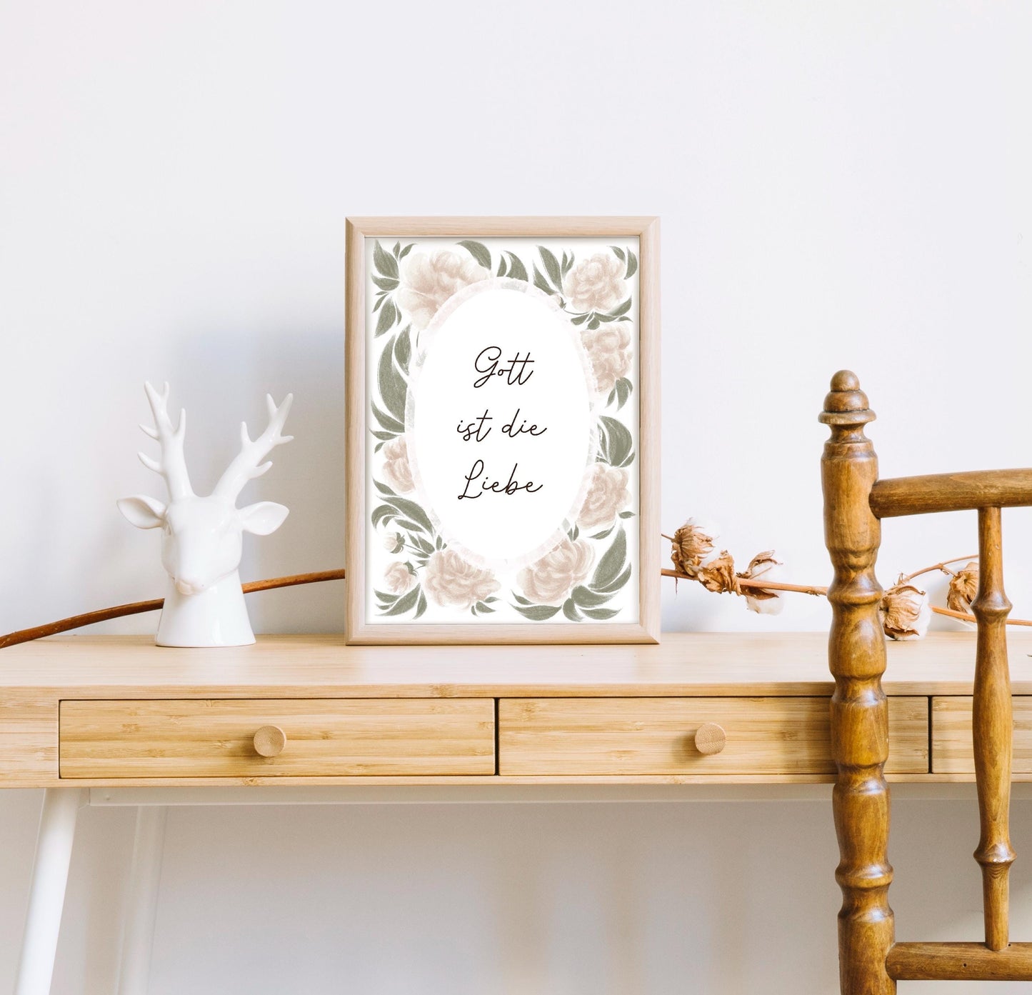 Christliches Kinderlied Poster mit Blumen Wandkunst Kinderzimmer christliche Wildblumen Wanddeko Babyzimmer Bibelvers christliche Deko