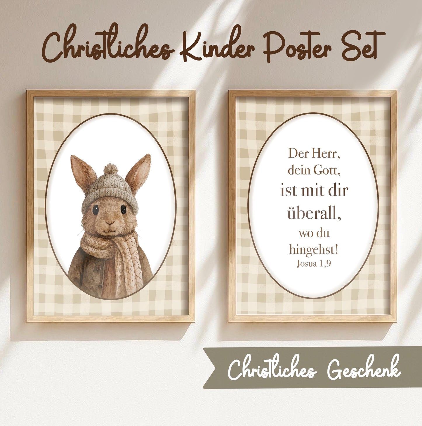Christliches Poster Set für Kinder christliche Wandkunst Kinderzimmer Mädchen Jungen Bibelvers Wanddeko Spielzimmer Babyzimmer