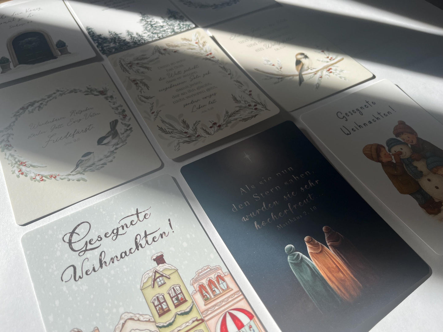Postkarten Set, 9 Weihnachtskarten
