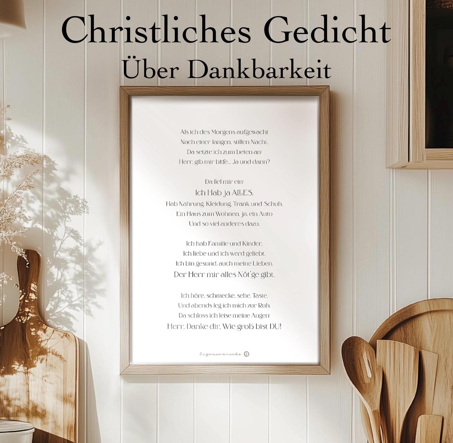 Christliche Poster Gedicht über Dankbarkeit Bibelvers Kunst Wandbild Christliche Dekoration christliche deko Glauben Bibel Zitate