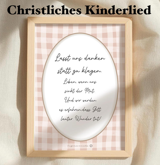Christliches Kinder Lied Poster mit Blumen Wandkunst Kinderzimmer christliche Geschenke Kind Wildblumen Wanddeko Babyzimmer christliche Deko
