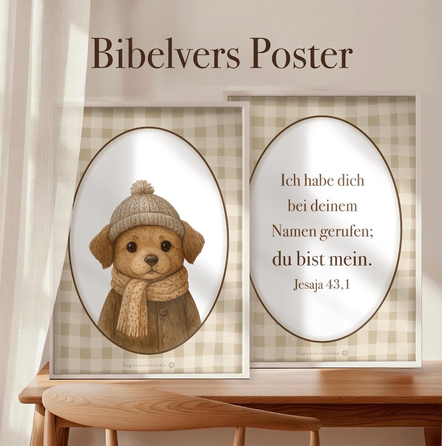 Christliches Kinder Poster Set mit Bibelvers Wandkunst christliche Kinderzimmer deko Tauf Geschenk zur Geburt Mädchen Weihnachtsgeschenk