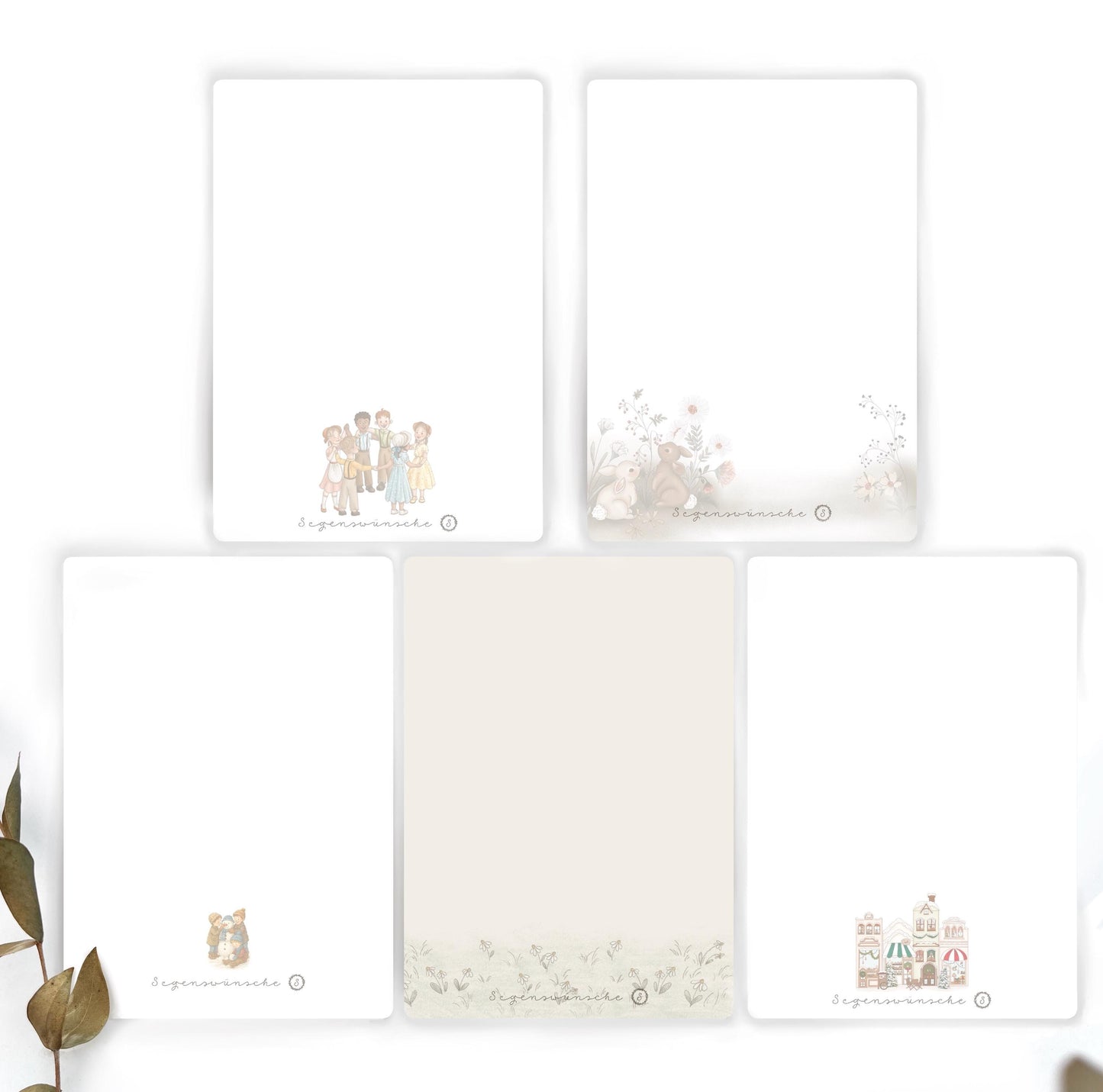 Kinder Postkarten set, 5 Postkarten für verschiedene Anlässe