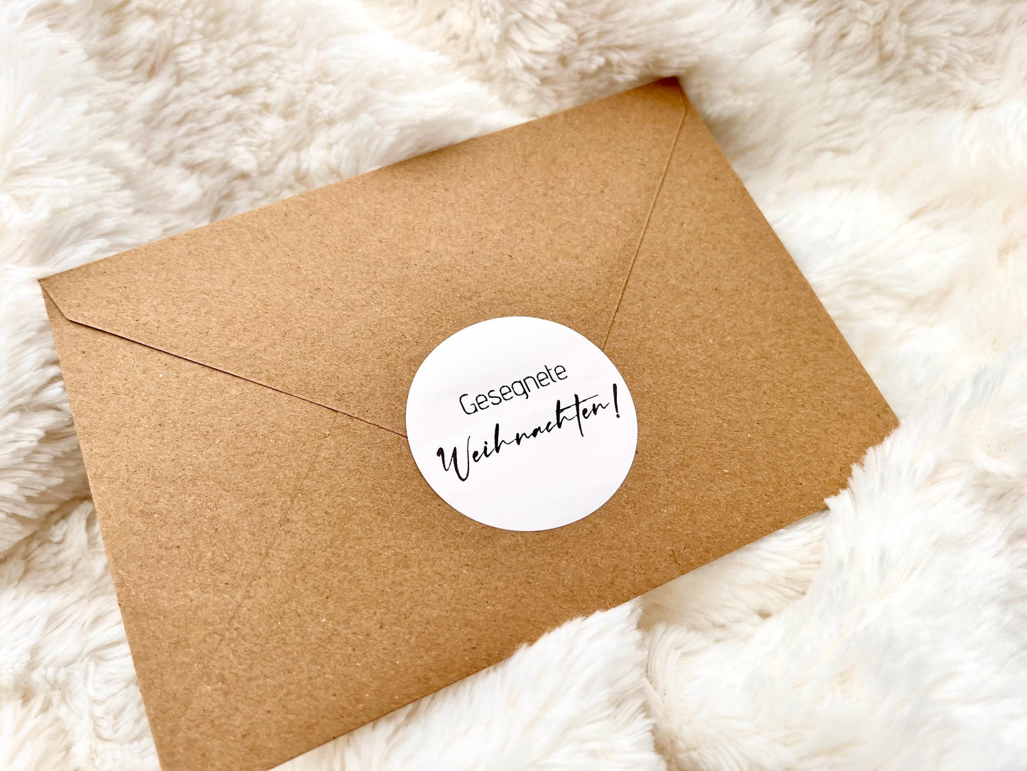 Christlicher Sticker rund „Gesegnete Weihnachten“ Weihnachten Aufkleber Glaubensbotschaft Weihnachtsgeschenk für Christen Etikett