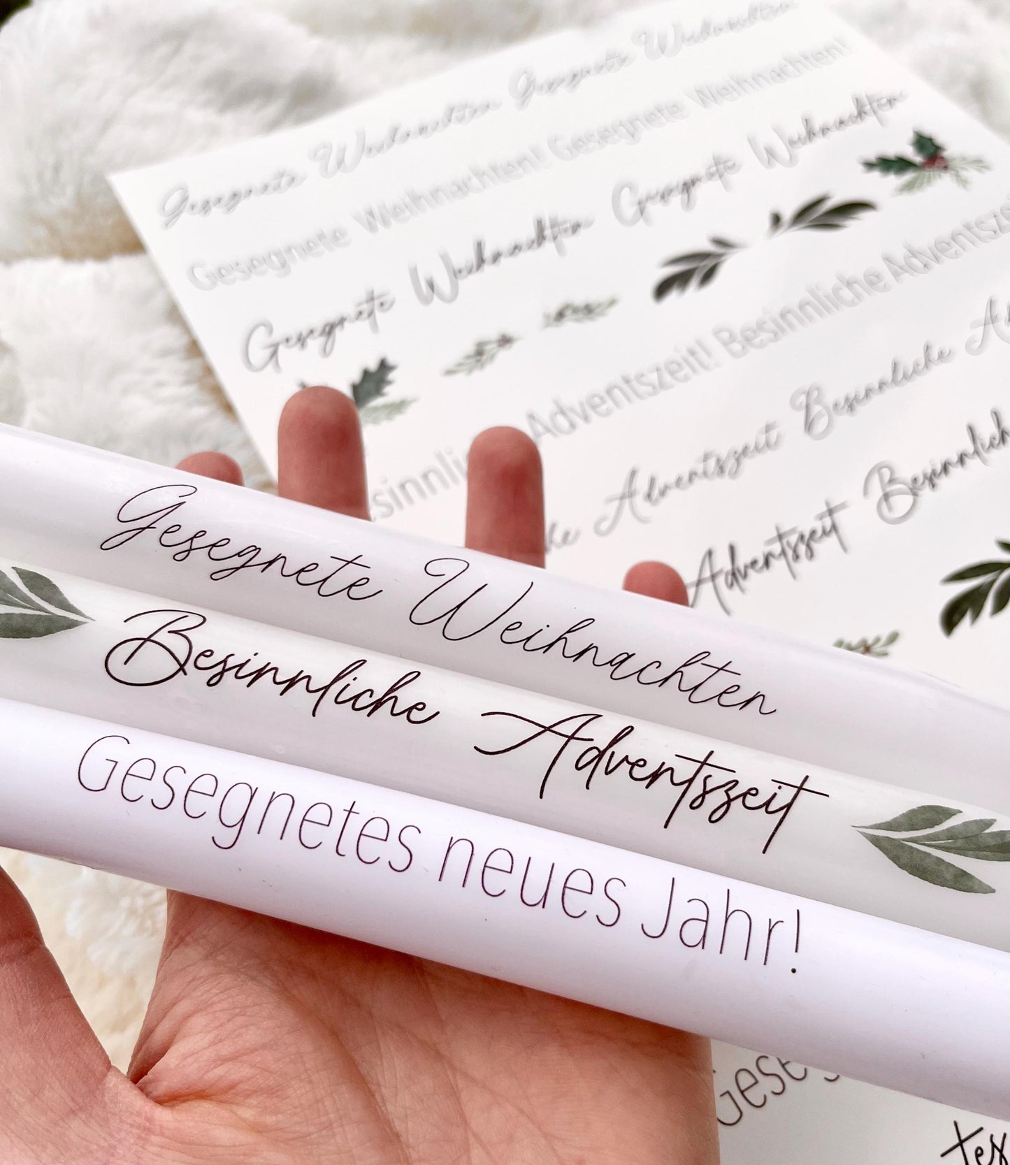 Kerzen Wasserschiebefolie Weihnachten Kerzen Tatoo Folie Weihnachtsgeschenk christliche Kerzen Bibelvers Weihnachtsdeko christlich Geschenk