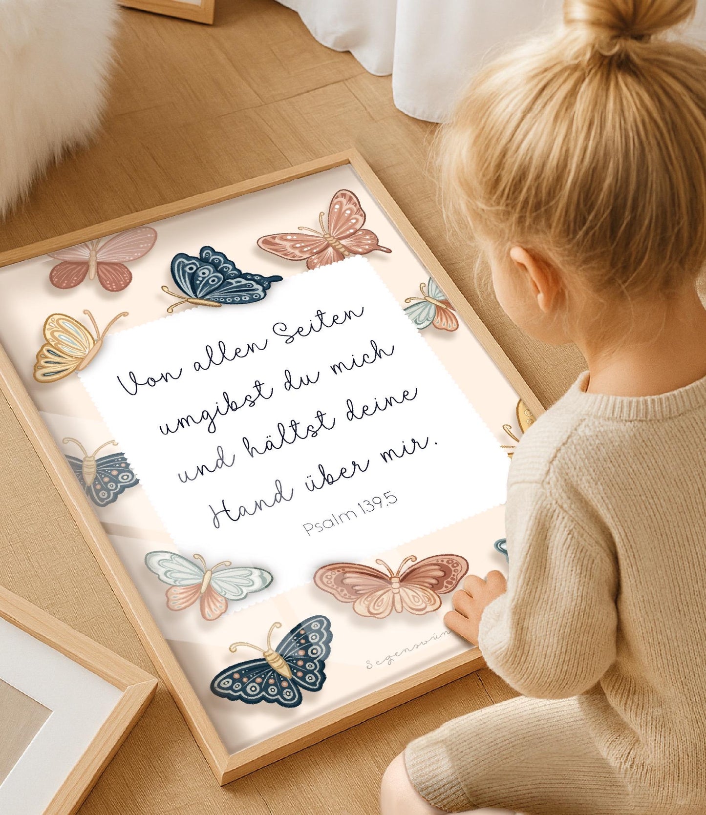 Kinderzimmer Poster christlich Psalm 139,5 christliche Wandkunst mädchenzimmer deko Bibelvers Wanddeko poster bibelvers kinderzimmer