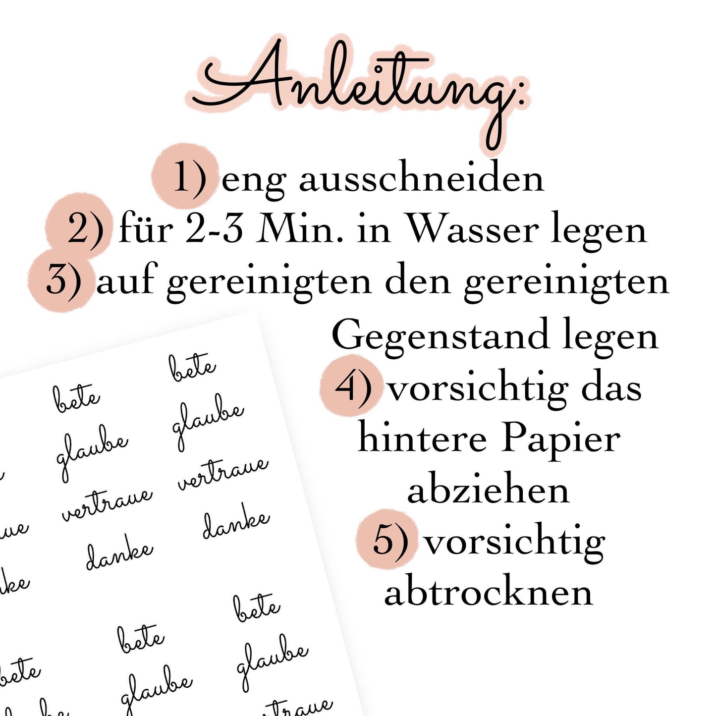 Wasserschiebefolie christliche Kerzen Tatoo Folie christliches geschenk Bibelvers deko christlich Geschenk biblische Zusagen Kerzentatoos