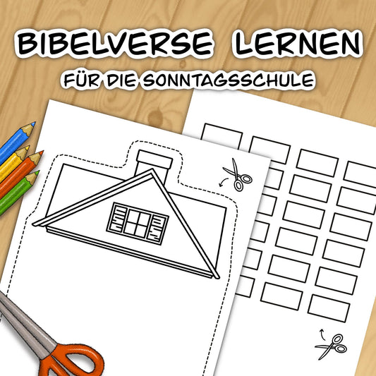 Christliche Sonntagsschule Aktivitäten „Bibelverse lernen“ Ausmalbilder Kinder Bibelverse Malvorlagen  digitale jungs bastel Vorlage Mädchen
