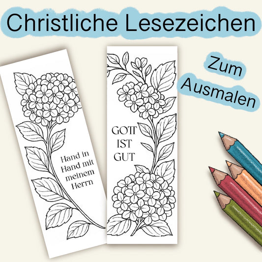 Christliches Lesezeichen zum Ausmalen, Bibel vers Ausmalbild für Kinder deutsch Sonntagsschule basteln malvorlage Erwachsene
