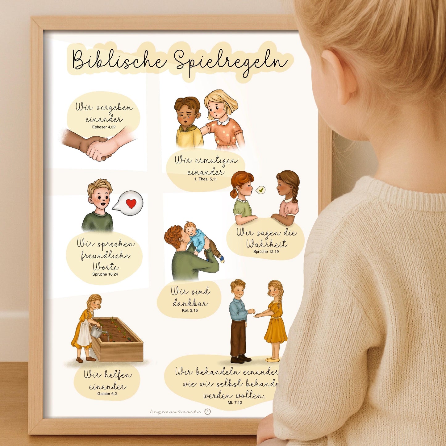 Kinderzimmer biblische Spielregeln christliches Poster für Kinder Zimmer poster Poster Bibelverse Kinder christliche wanddeko lernposter