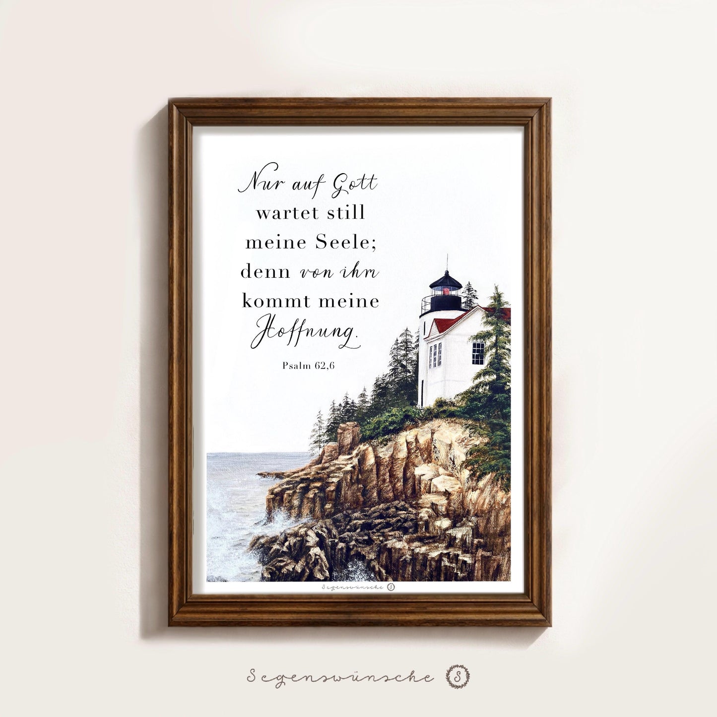 Kunstdruck christlich| Bibelvers | Christliches Geschenk | Wanddekoration, christliche Poster Geschenke mit Bibelvers