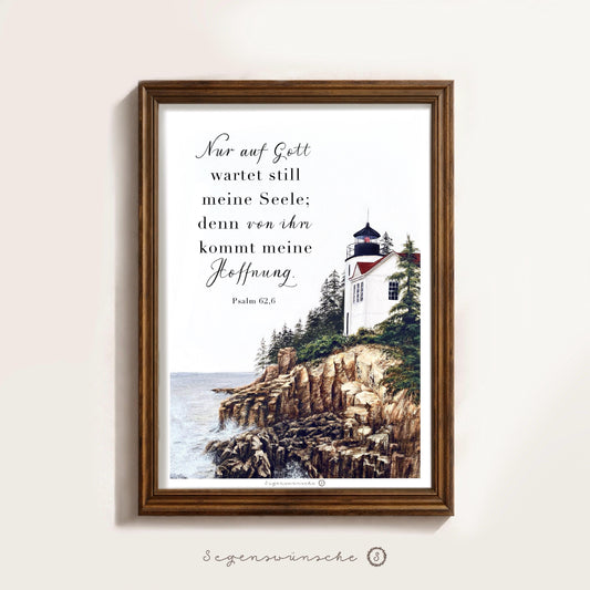 Kunstdruck christlich| Bibelvers | Christliches Geschenk | Wanddekoration, christliche Poster Geschenke mit Bibelvers