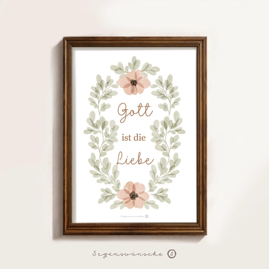Christliche Bibelvers poster, Christliches Geschenk für Mädchen Geburtstag Bibel Vers Wandkunst vintage Bibelvers Blumen Wanddekoration