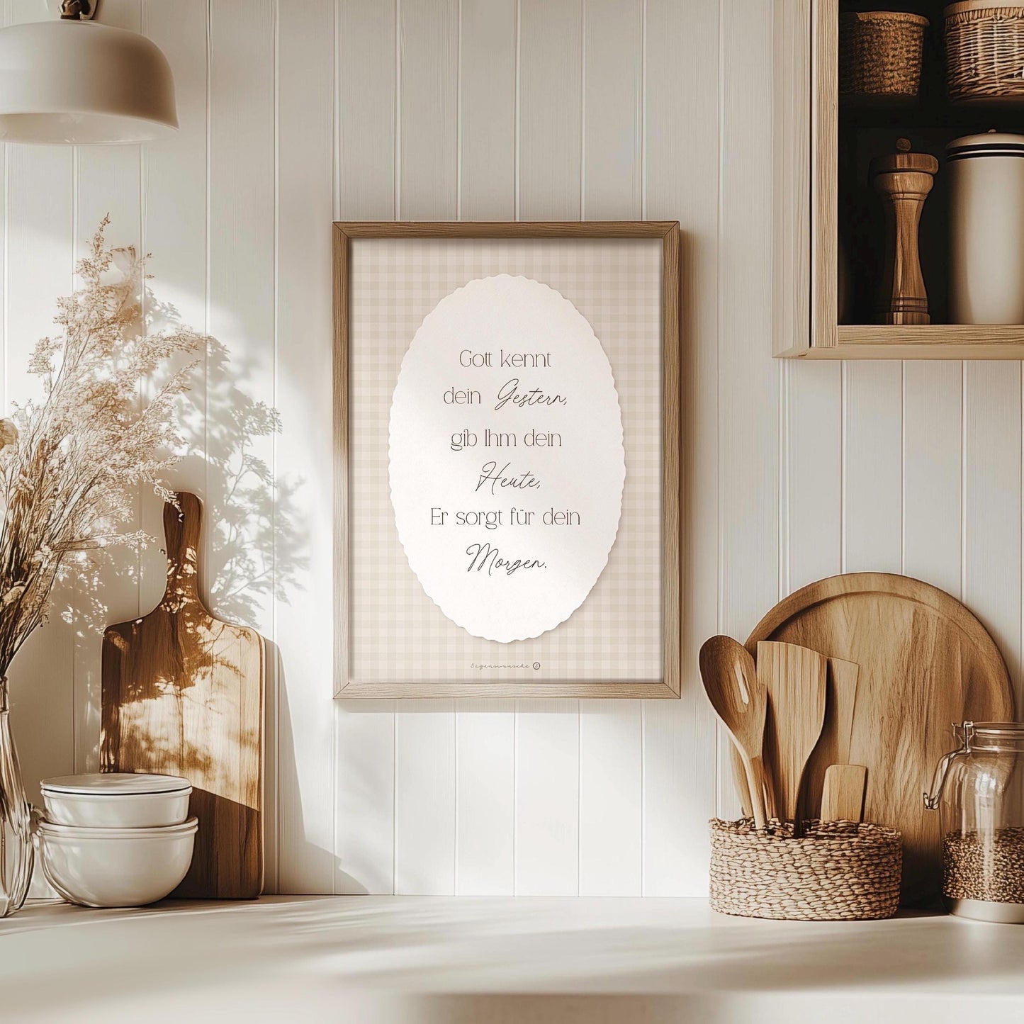 Christliches Poster mit Spruch Religiöse Kunst Bibelvers Wandbild christliche Geschenke for Mütter christliche Deko