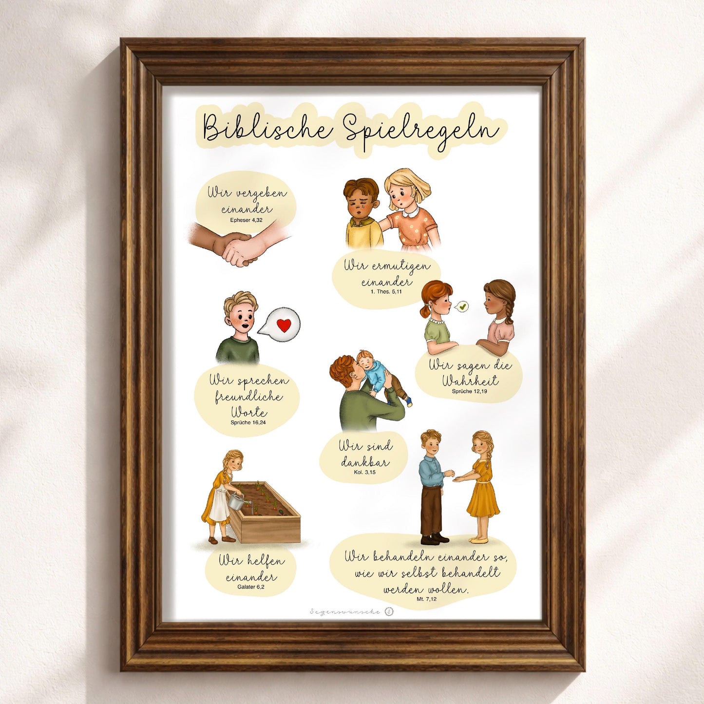 Kinderzimmer biblische Spielregeln christliches Poster für Kinder Zimmer poster Poster Bibelverse Kinder christliche wanddeko lernposter