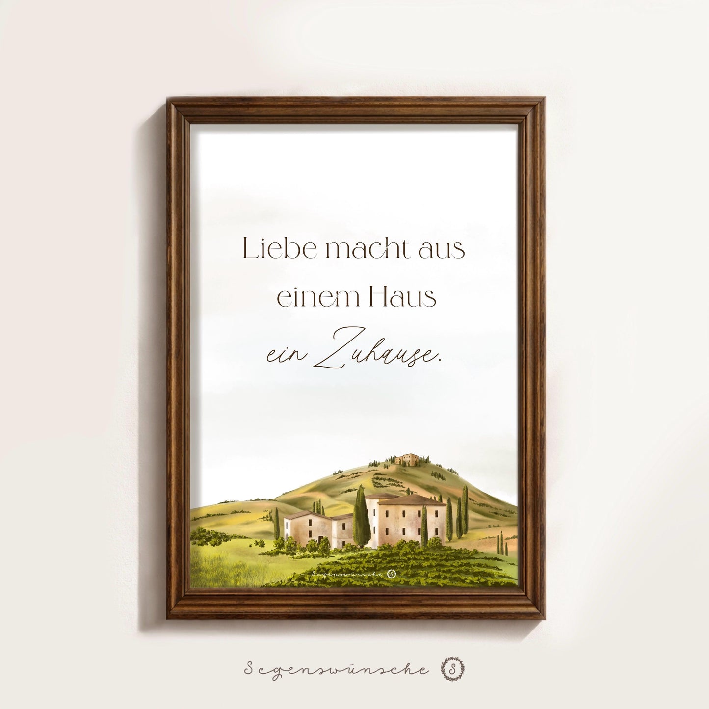 Vintage christliche Poster Eingang A4 Wand Dekoration Flur rustikale schöne liebevolle Einrichtung Haus minimalistische Wandkunst Wohnzimmer