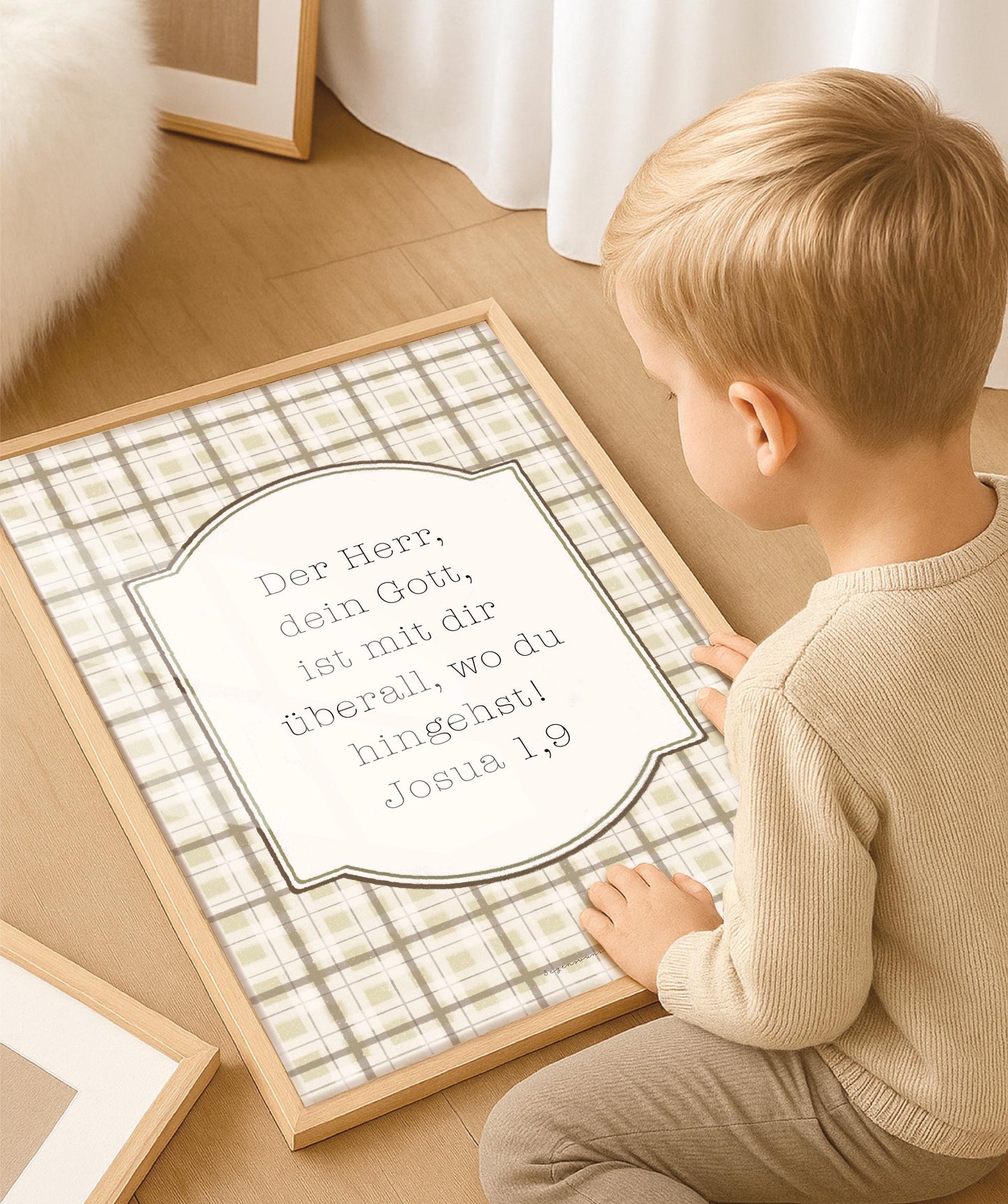 Josua 1,9 – Christliche Poster 3er set mit Bibelversen | christliche Poster kinder Wandbilder christliche poster für jungs Kinderzimmer