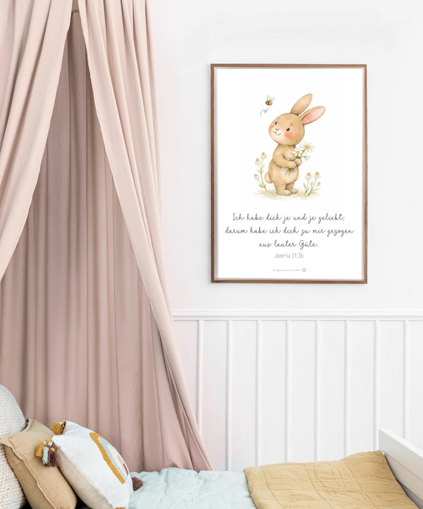Christliches Kinder Poster Set Psalm 23 Bibelvers Wandkunst christlich Kinderzimmer deko Tauf Geschenk zur Geburt Mädchen Geburtstag christ