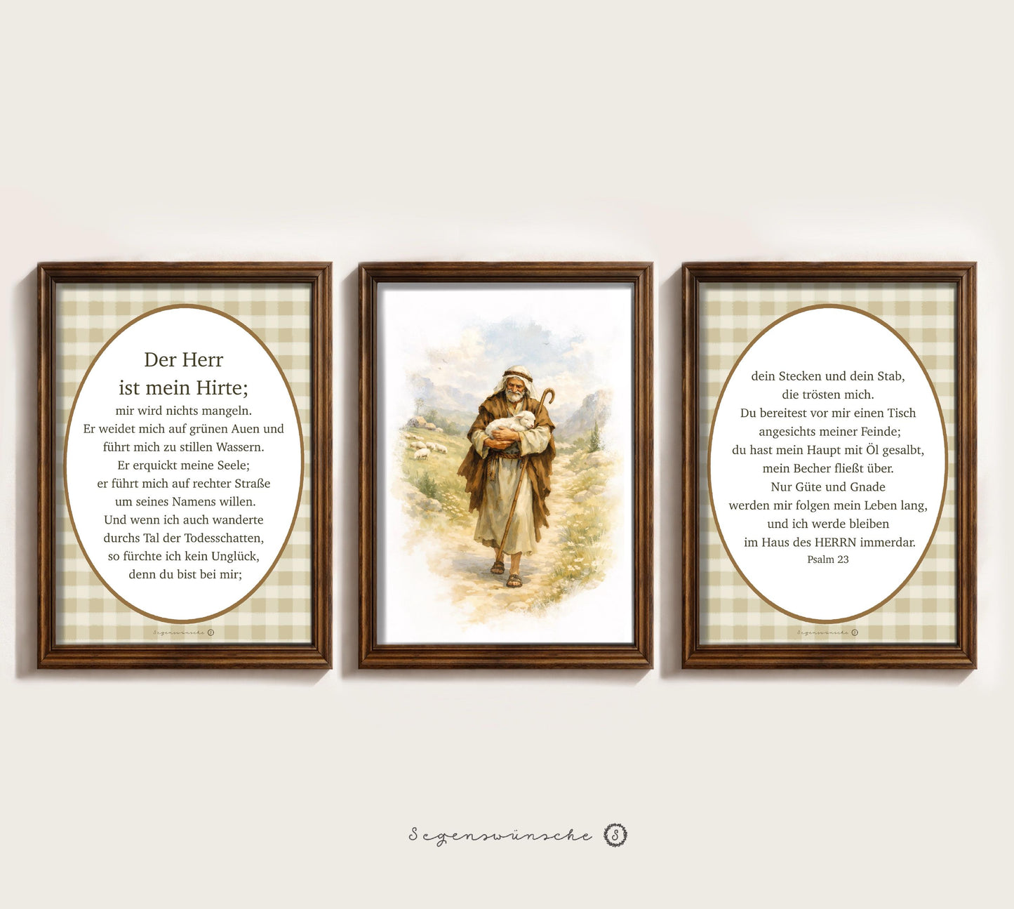 Psalm 23 – Christliche Poster 3er set mit Bibelversen | christliche Poster kinder Wandbilder christliche poster für jungs Kinderzimmer