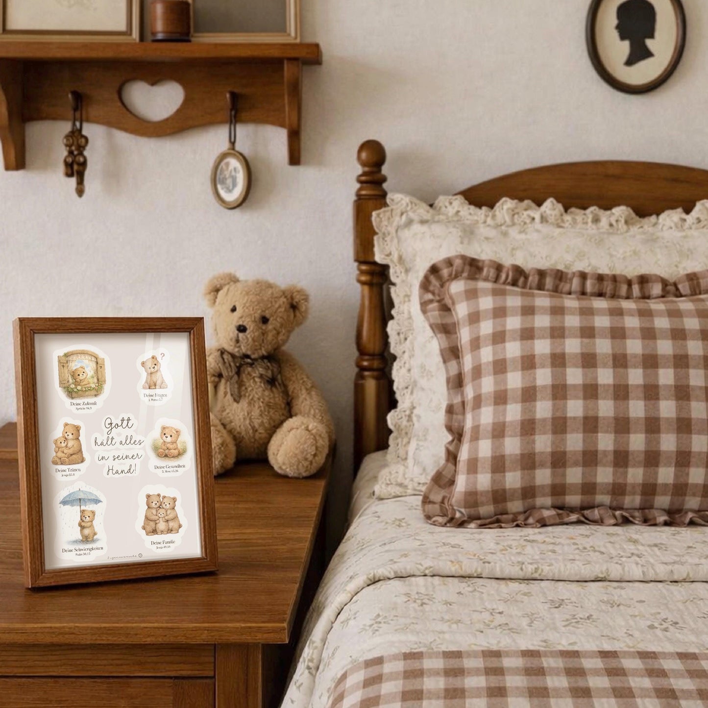 Christliche Poster Kinder Wandbilder Bibelvers Poster für Kinder, christliche Poster Kinderzimmer Deko christliche Geschenke zur Geburt