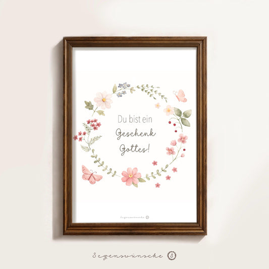 Christliche Poster Bibelvers, christliche Geschenke für Babys , christliche Baby Geschenk , christliche Geschenke shop zur Taufe Geschenk